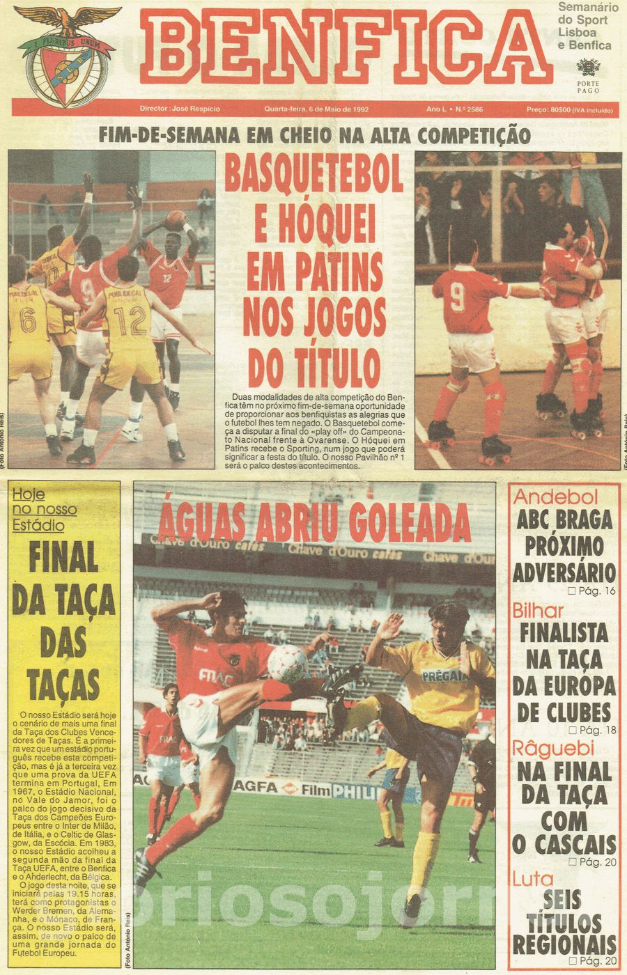jornal o benfica 2586 1992-05-06